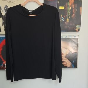 Lands' End Black Long Sleeve Swim/ Sun Protection Top